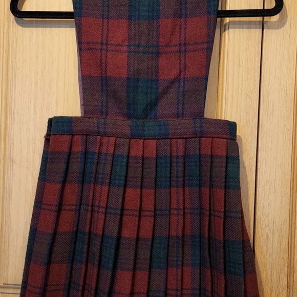 Cobra Wool Mixture Made In Ireland Tartan Plaid Pleated Girls Jumper Dress - Picture 11 of 12